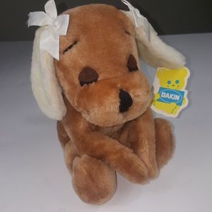 Antique 1977 Vintage Dakin Teddy Bear Puppy Dog Eyes Plushie Praying Pray Bear